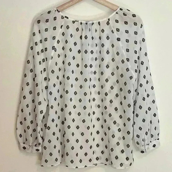 J. Crew Sheer Patterned Blouse - Picture 2 of 7